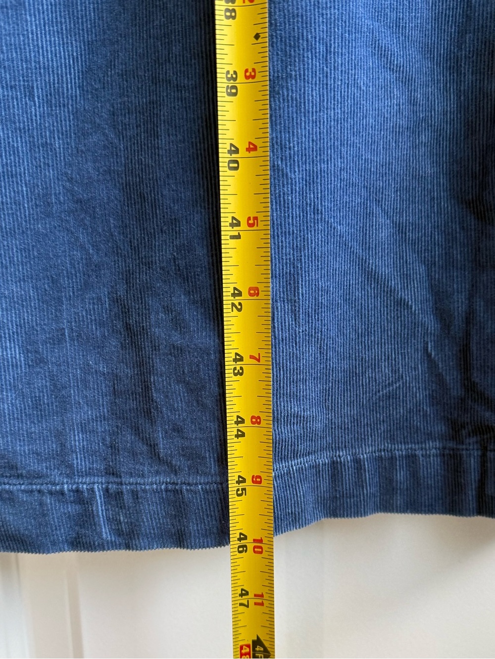 Boden Flora Cord Midi Shirt Dress Blue Office Button Front Classic size 10R - Picture 9 of 12